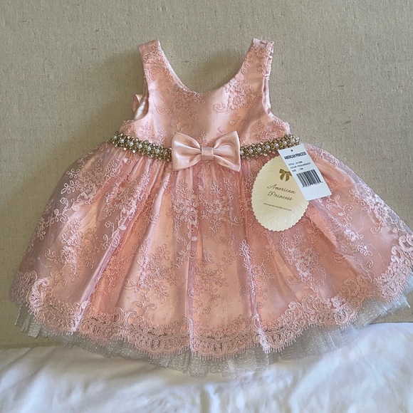 NWT American Princess 12M Baby Girl Fancy Party Dress - Picture 1 of 8